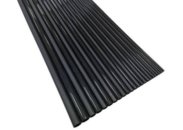 Black High Modulus Carbon Fiber Roll Wrapped Tubes Round Tube For Equipment Parts
