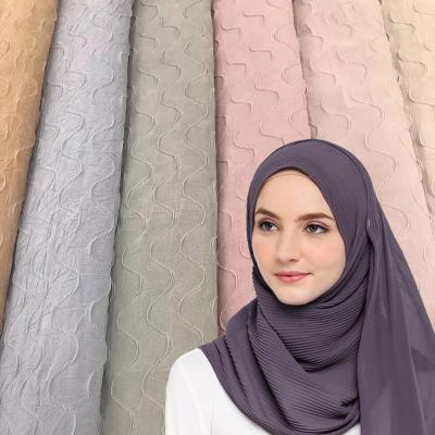Material superior do crepe do lenço respirável da tela tecida 150cm do crepe de Abaya