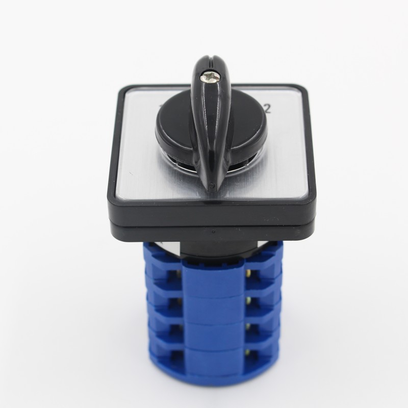 4 Pole 16 Terminals Silver Contact Cam Switch 3 Step 440V 20A LW26 Manual Changeover Rotary Switches Metal/Plastic IP53