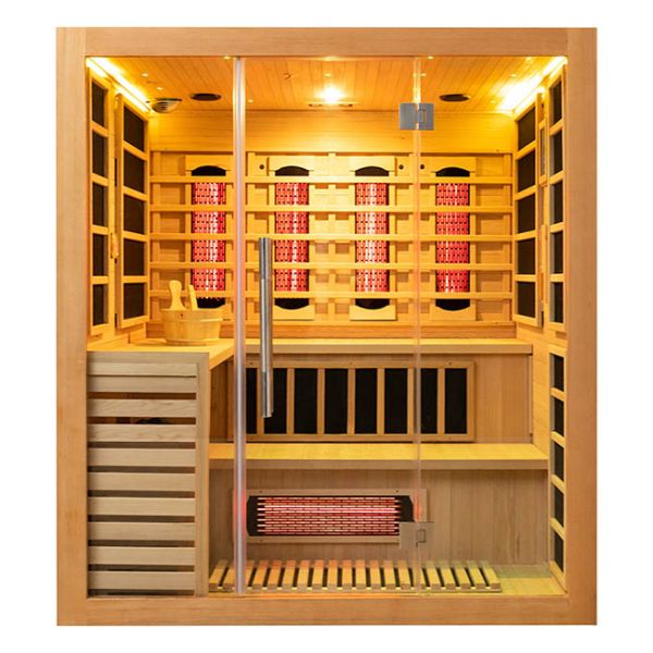 Combination Traditional Indoor Infrared Steam Sauna For 4 People 2700W