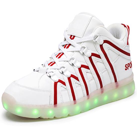 Street Dancer Led Light Up Shoes , Breathable Fiber Light Up Sneakers For Adults