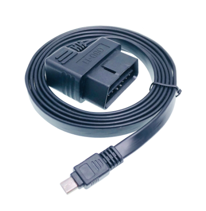 Black Ribbon OBD2 RJ45 to Ethernet OBD II Male to RJ45 Cable for Temperature Range -20-80°C User-friendly