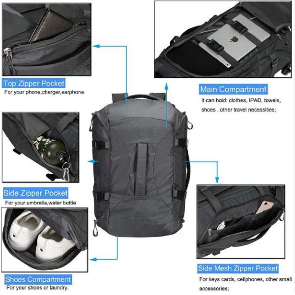 Многофункциональные отражательные двойные спорт перемещения молнии кладут в мешки с отсеком ботинок