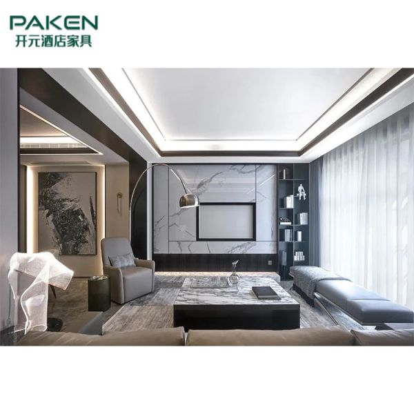 Стиль моды с хаки, цветом цвета слоновой кости подгонять современную мебель комнаты прожития мебели виллы