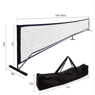 Square Hole 22FT 36IN Portable Pickleball Net Set For Beginners Training