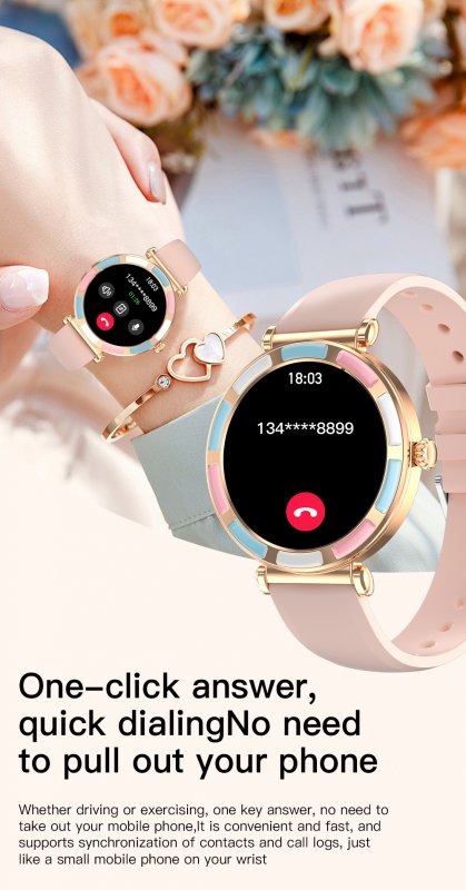 Women Smart Watch Sport Fitness BT Call Digital Smartwatch mujer Heart Rate Monitor
