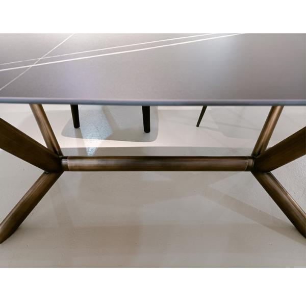 Simple Style Light High-end Import Rectangular Ceramic Marble Dining Table