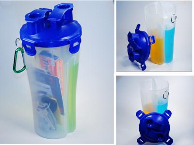 BPA FREE 2 in 1 dual shaker Water bottle/25oz hydra cup