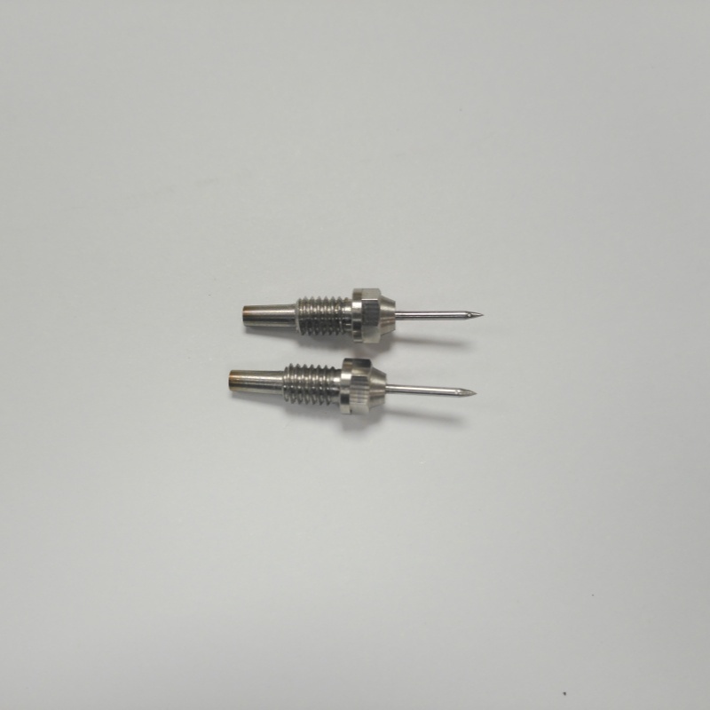 Custom Medical Machining Parts 304 SS Threaded Through Hole Medical Needle