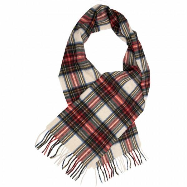 Checked Crochet Red Winter Knitted Scarf For Keeping Warm Wool / Acrylic Available