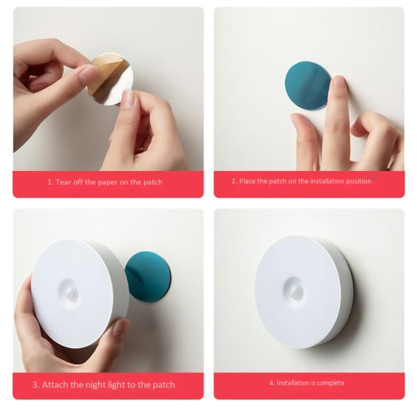 50Hz Induction Night Light 400mAh Charging Night Light For Kid Bedroom Stairs