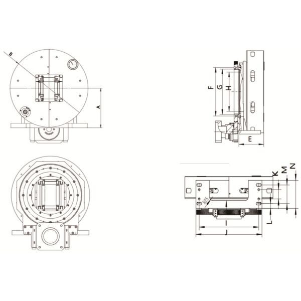 Automatic Laser Pneumatic Chuck For CNC Lathe Tube Cutting Machine
