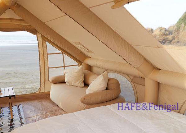 Outdoor 6/12㎡ Inflatable Tent Oxford Cotton Rainproof Fully Automatic Camping Equipment