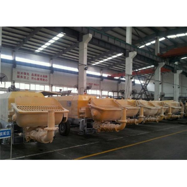 Electric Remote Control Hydraulic Concrete Pump With 80m3 / h Concrete Delivery 12.5Mpa Pressure