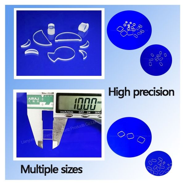 Custom Fused Quartz Glass Plate with 92% Light Transmittance and 1150℃ Working Temperature