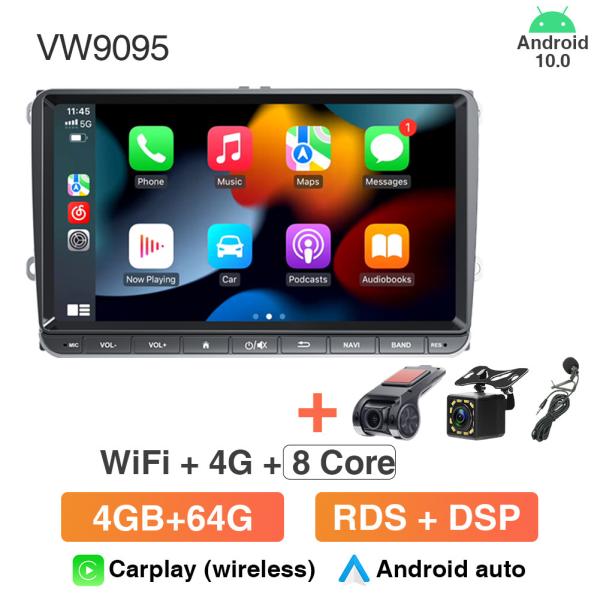GRANDnavi 2din Android For Volkswagen VW Polo Jetta Skoda Octavia 2 Golf 5 7 Touran Car Radio Multimedia Player