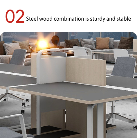 Office Desk, Staff Workstation, Modern Minimalist Screen Booth, 4-person 6-person Office Desk and Chair Combination