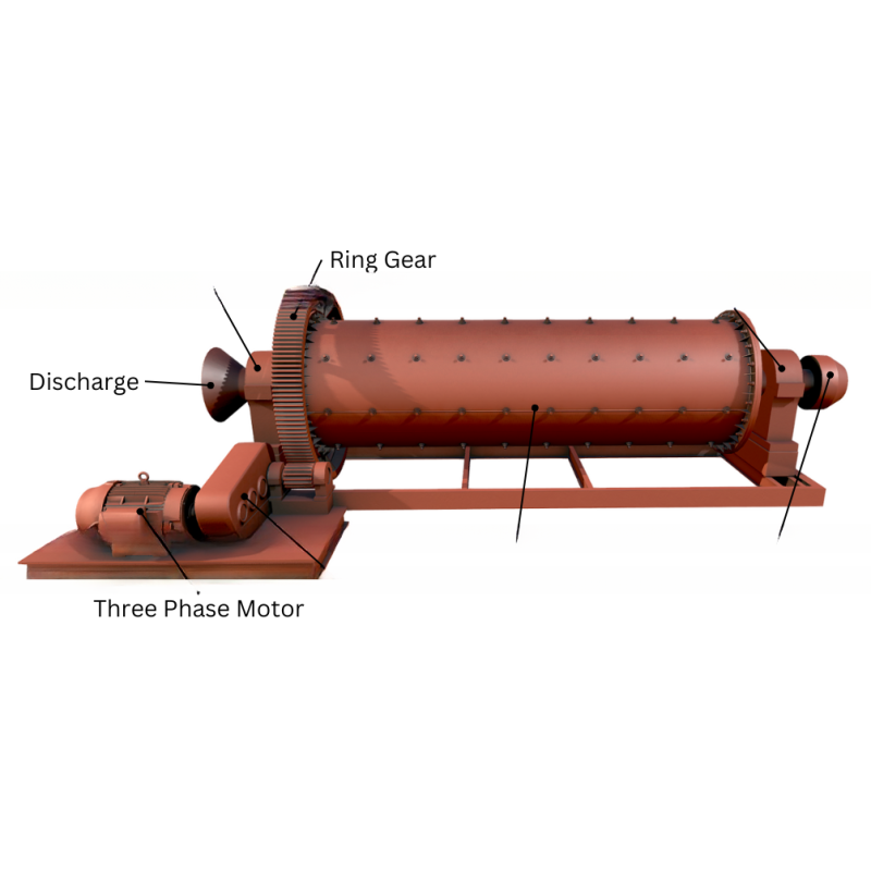Laboratory dry type gold processing ball mill machine for both wet and dry fine grinding