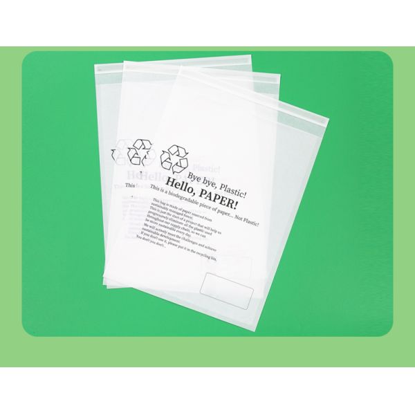 40G Frosted Apparel Glassine Bags Custom Logo Printing