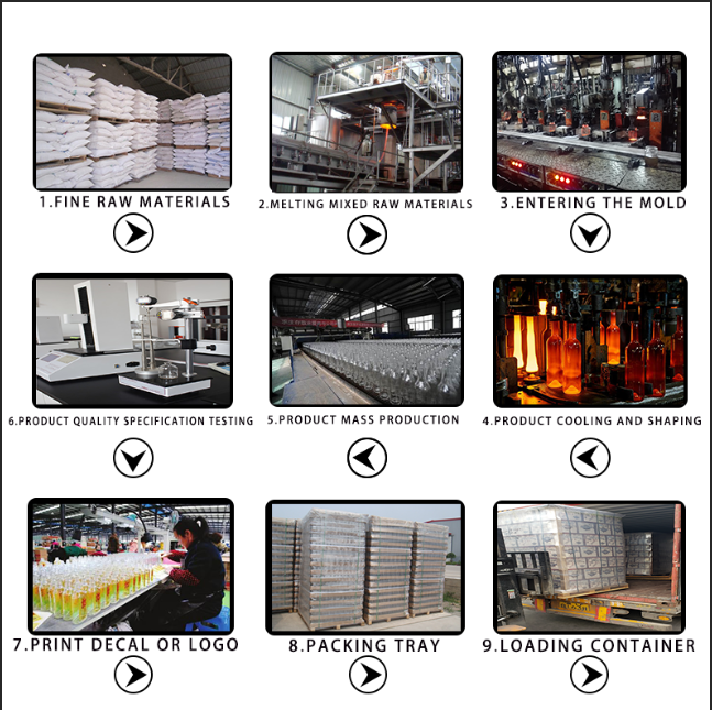 Виски Водка Стеклянный материал 700 мл 1000 мл Бутылка с металлической крышкой и высшего класса