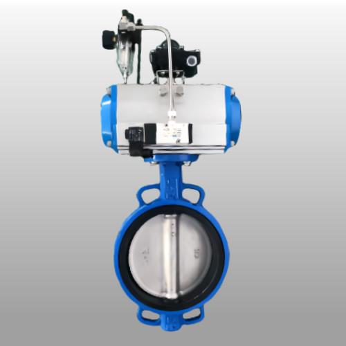 Double Acting Pneumatic Butterfly Valve DN25-DN1000 PN10-16