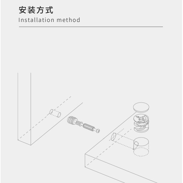 Легкая установка 13 мм винтовые крышки прочные для нокаута мебели шкафа