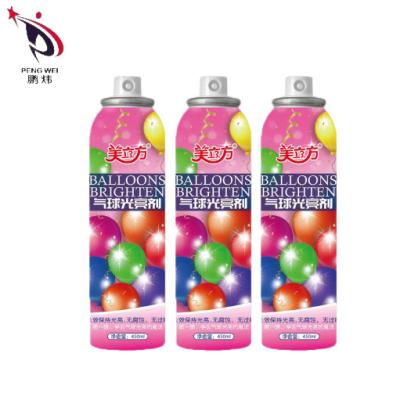 Non Corrosive Balloon Shine Spray Transparent Color Anti Oxidation