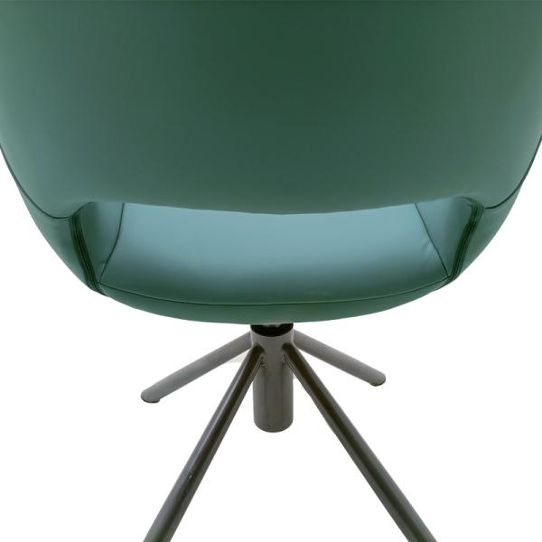 Silicone Leather Swivel Side Chair ,  Modern Elegant Swivel Chair