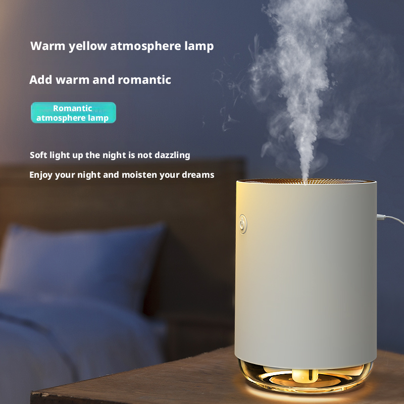 Plastic Material Ultrasonic Air Humidifier With Humidistat Control Romantic Ambient Light