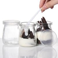 Desenho personalizado à prova de vazamento Desejo Favor garrafas de vidro doces frascos de bebidas para mousse assado
