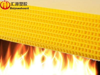 8mm Reusable Fireproof Yellow Corrugated Plastic Sheets