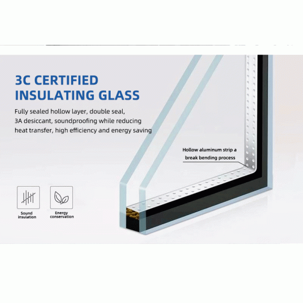 Thermal Break  Impact proof Soundproof Commercial  Accordion Folding Aluminum Doors Double Glazed BiFolding Door