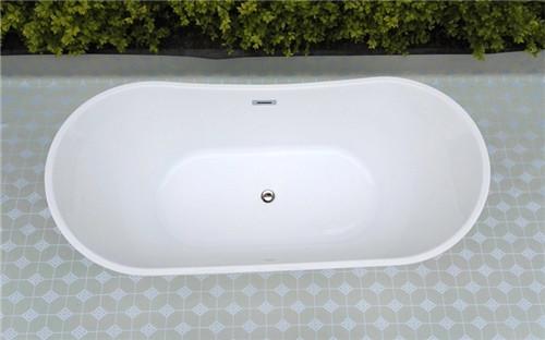 Extended Backrest Acrylic Massage Bathtub / Stand Alone Tubs Easy Installed