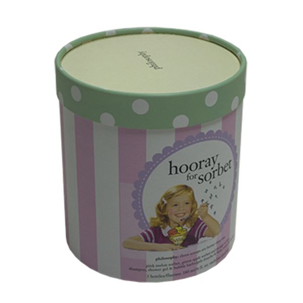 Printed Protection Household Towel Tube Flat Edge Paper Cans Packaging