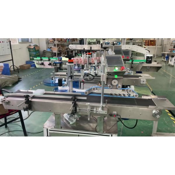 Fully automatic single side labeling machine, dishwashing detergent flat bottle labeling machine CH-901 porcelain cleaning labeling machine