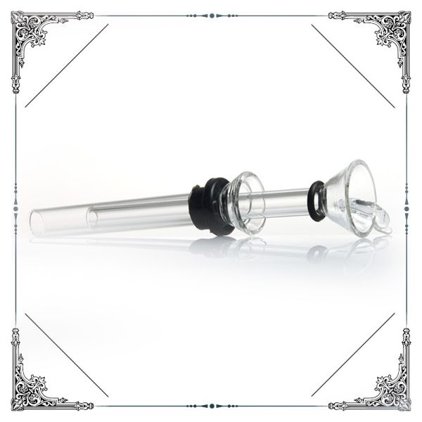 Male and Female Slide Glass Downstem tobacco Pipes Accessory​ With Two Rubbers