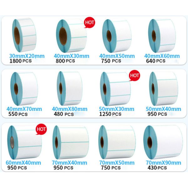 Adhesive Blank Paper 4x6 Thermal Labels Printer Roll for Shipping
