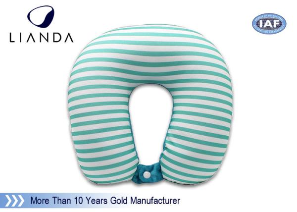 U Shaped Memory Foam Pillows / Headrest MicroBeads Pillow For Travel , REACH ROHS Standard