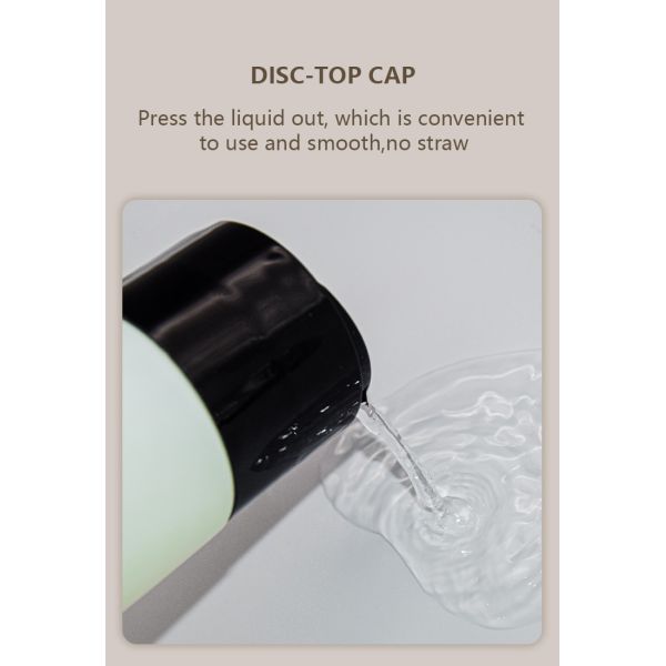 O aperto plástico do PE do tampão superior do disco engarrafa 250ml 300ml para a garrafa do condicionador de cabelo do leite do banho