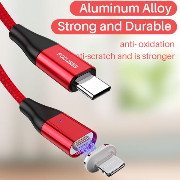 Fast Charging PD 18W Magnetic USB Charging Cable LED Magnetic USB Cable