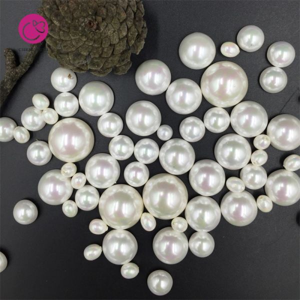 Wholesale High Quality Round Pearls With Hole Multi Sizes Colors Loose Beads Pearls for Garment Accessories