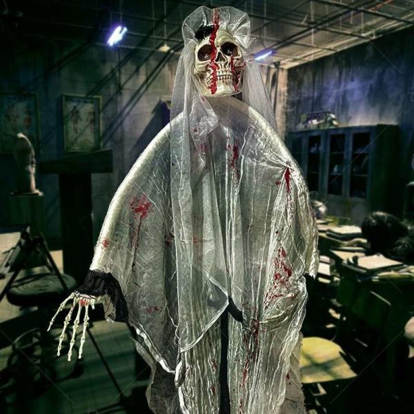 Decoración de Halloween Esqueleto Colgante Animado Escalofriante Para Casa Embrujada
