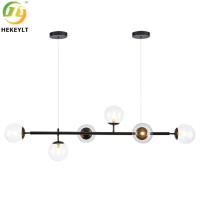 Estilo moderno nórdico do pendente linear claro da ilha de cozinha 6