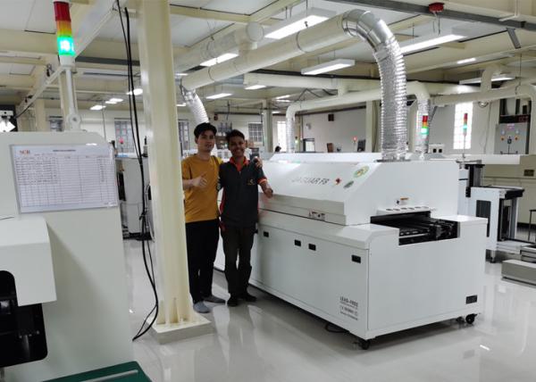 380V 50/60Hz SMT Hot Air Reflow Oven Force Air Cooling High Speed With 6 Zones