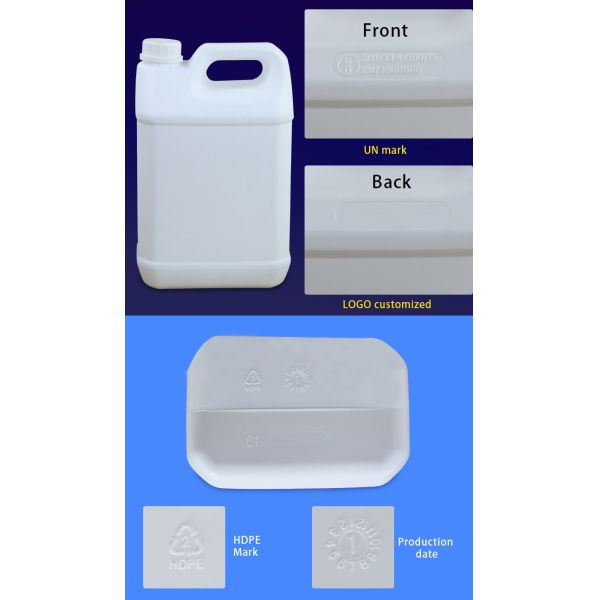 Толстая упаковка сельскохозяйственных пестицидов Фторированные бутылки с запечатанной винтовой крышкой