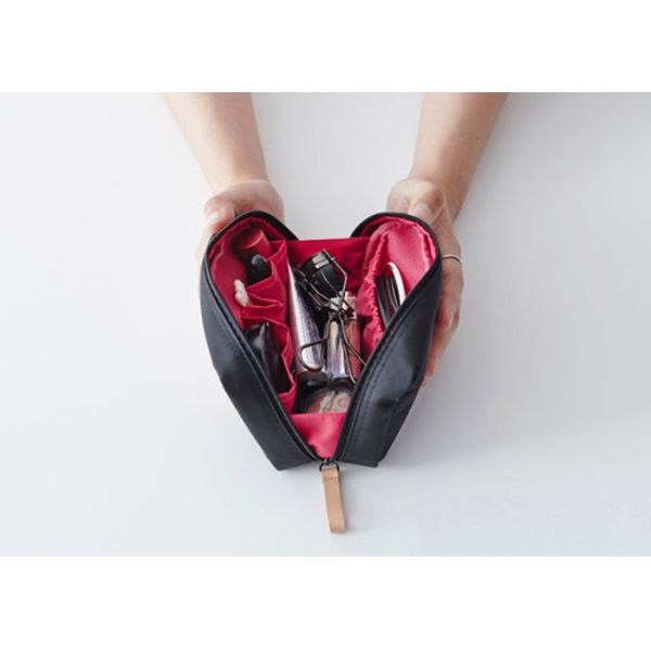 Nylon Water Resistant Travel Cosmetic Bags Multiple Pockets For Travel