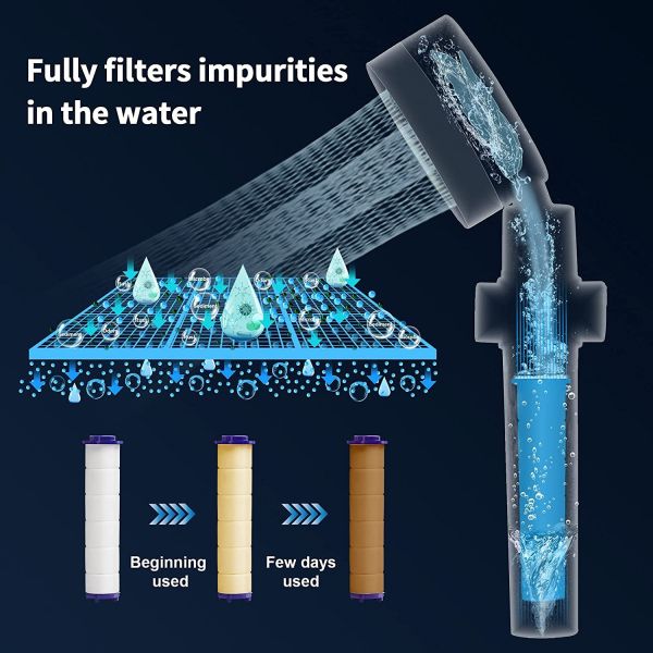 Solid Brass 59 Material Brass Finish High Pressure Massage Shower Head With Filter