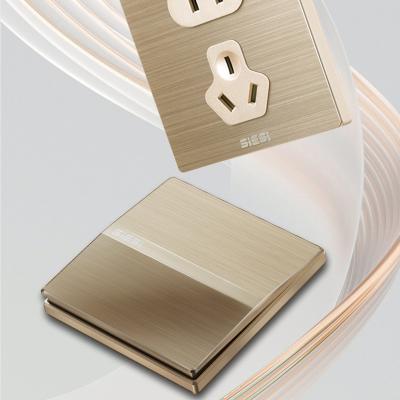 V6 Luxury UK EU 1/2/3/4 Gang on off Switch Push Button Doorbell Water Heater AC Wall Light Switch Socket