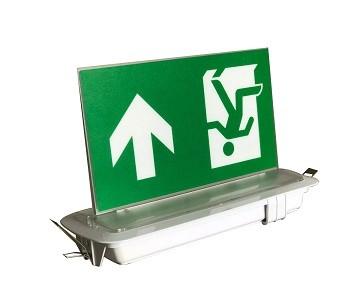 Double rechargeable de LED - Signage à piles de sortie de secours latéral