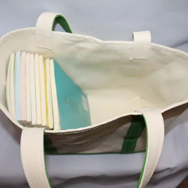 Oversized Eco Friendly Cotton Canvas Tote Bag with Custom Printed Logo Soft-loop Style